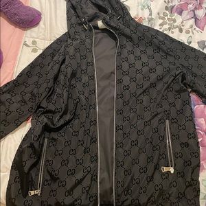 Gucci monogram windbreaker with Kashmir double GG